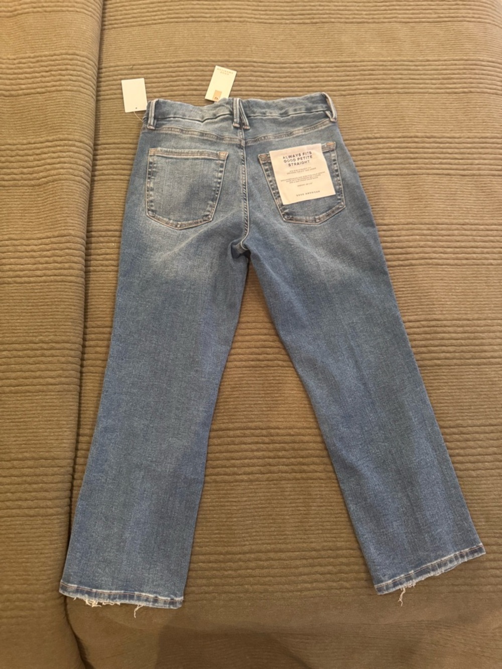 Good American Straight-Leg Jeans — Light Blue Wash - Picture 4 of 5